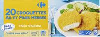 20 croquettes de colin d'alaska