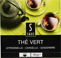 Thé vert saveurs citronnelle - cannelle - gingembre