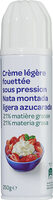 Crème fouettée sous pression