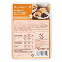 Croissants con chocolate sin gluten