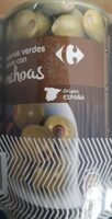 Aceitunas verdes rellenas con anchoas