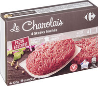 Le Charolais 4 steaks hachés Façon Bouchère