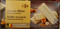 Chocolat blanc fourrage praline