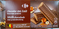 Chocolat au lait fourrage praline