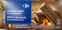 Chocolat noir fourrage praline