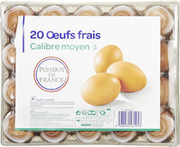 20 œufs frais Calibre moyen