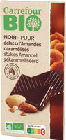 Chocolate negro con almendras caramelizadas