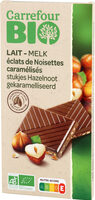 Chocolate con leche con avellanas caramelizadas