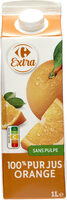 100% pur jus orange sans pulpe