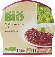 Chili con carne et riz Bio