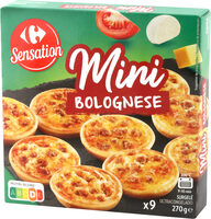 Mini pizzas boloñesa