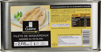 Filets de maquereaux blancs marines au vin blanc
