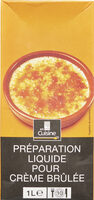 Préparation liquide pour crème brûlée