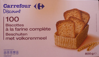 100 biscottes à la farine complète