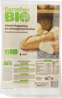 Demi-baguette De Campagne Pre-cuites x2 - 250g