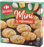 Mini pizzas tres quesos