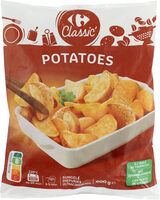 Patatas prefritas con piel
