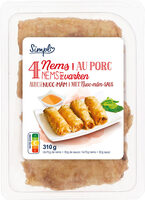 4 Nems au porc avec sauce nuoc-mâm