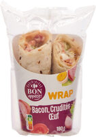 WRAP Bacon, Crudités Oeuf