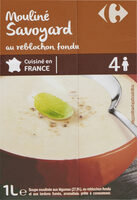 Soupe moulinée à la Savoyarde au reblochon fondu
