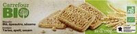 Biscuits Epeautre et Sésame