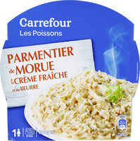 Parmentier de Morue à la crème fraîche et au beurre