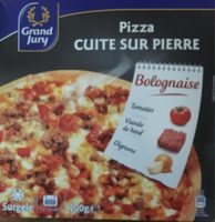 Pizza cuite sur pierre Bolognaise