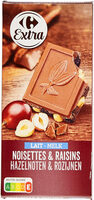 Lait noisettes & raisins