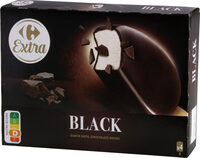 Bombón helado sabor nata y chocolate negro