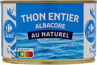 Thon entier albacore au naturel