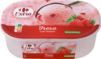 Helado de fresa con trocitos