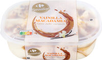 Helado de vainilla y macadamia