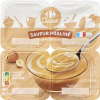 Crème dessert saveur praline