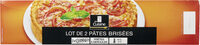 Lot de 2 pâtes brisées