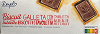 Biscuits tablette de chocolat noir