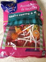 Assortiment de sucettes goût fruits & cola