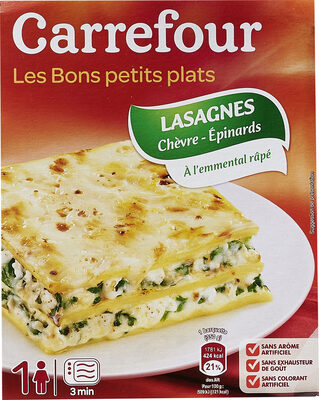 Lasagnes chèvre-épinard À L'EMMENTAL GRATINE