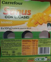Sanus con l.casei mango fuente de vitaminas b6 y d