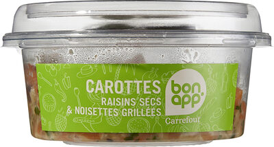 Carottes, Raisins Secs et Noisettes Grillées