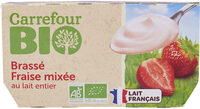 Brassé Fraise mixée au lait entier