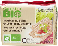 Tartines au seigle et graines de sésame