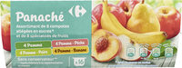 4 Pomme 4 Pomme Pêche 4 Pomme Poire 4 Pomme Banane Assortiment de 8 compotes allégées en sucres* et de 8 spécialités de fruits
