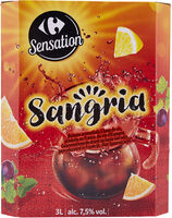 SANGRIA Boisson aromatisée à l'extrait d'agrumes, produite en France. Au vin d'Espagne