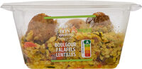 Boulgour falafels lentilles