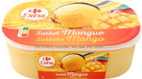 Helado sorbete de mango