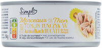 Morceaux de thon à l'huile de tournesol