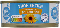 Thon entier à l'huile de tournesol