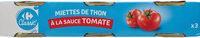 Miettes de thon à la sauce tomate