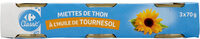 Miettes de thon à l'huile de tournesol