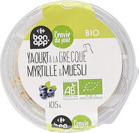 Yaourt à la grecque myrtille & muesli